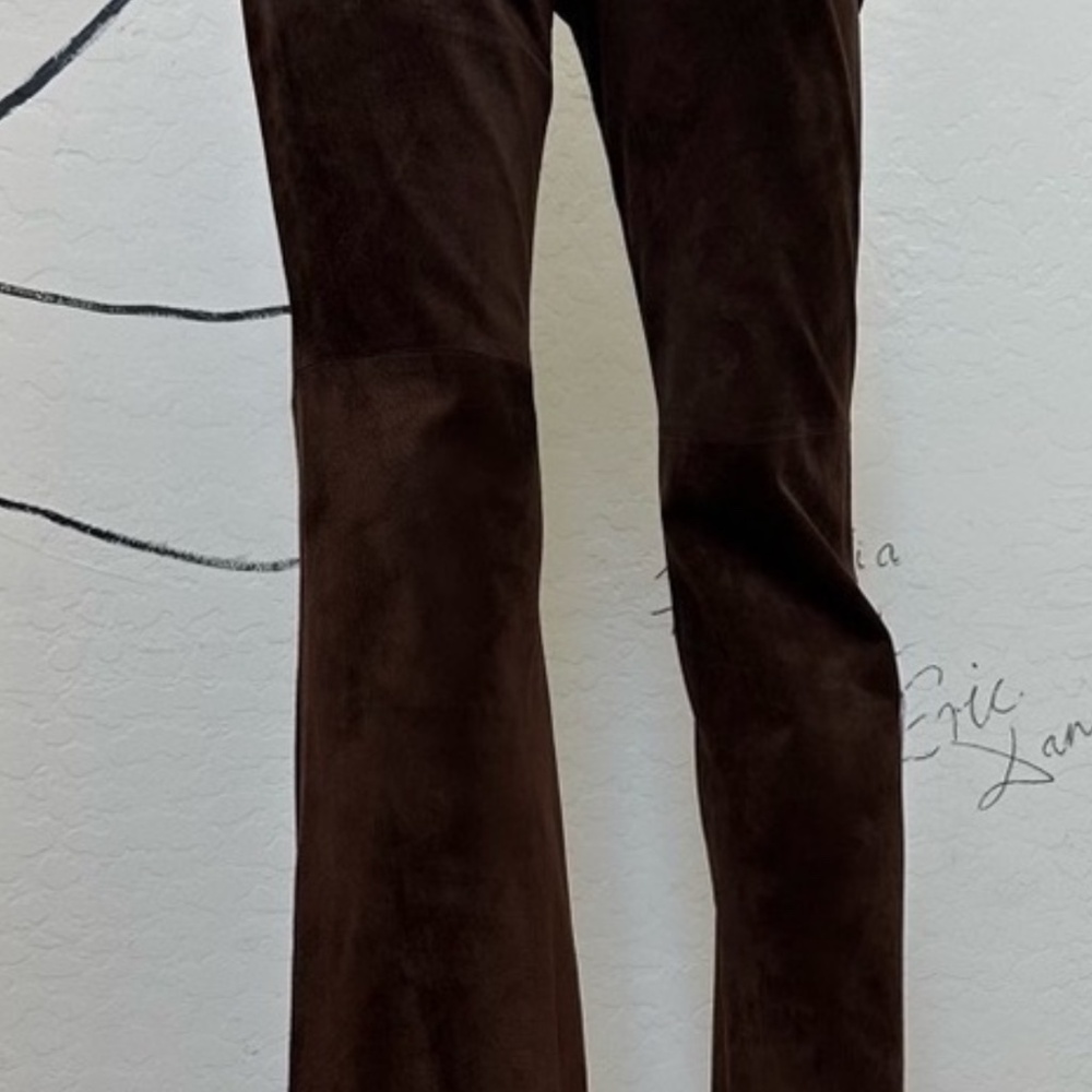 ❣️LIKE NEW❣️Washable Brown Suede Pants by MODA International 100% Genuine. - Picture 11 of 12